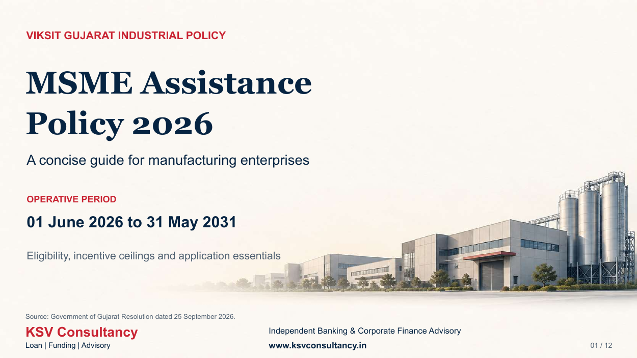 Cover of KSV’s Gujarat MSME Policy 2026 synopsis